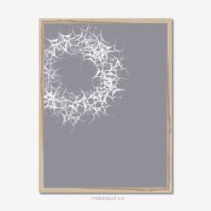 Makerspot Christian Wall Art Crown Of Thorns Purple Poster