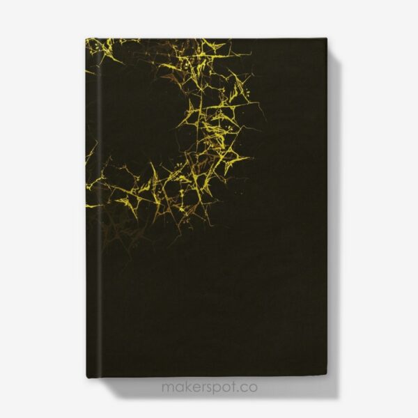 Makerspot Hardcover Journal Crown Of Thorns Personalized Black Gold Notebook