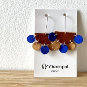 Geometric Leather Earrings